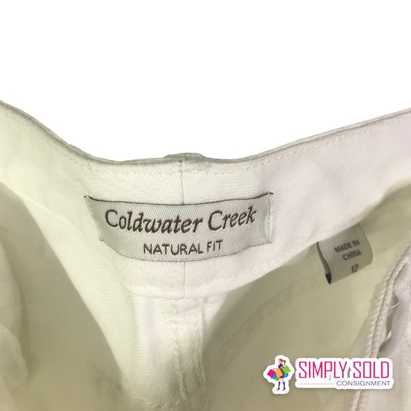 Coldwater Creek Natural Fit Women's Jeans High-Rise White Cotton Stretch Sz 12 - Picture 6 of 8